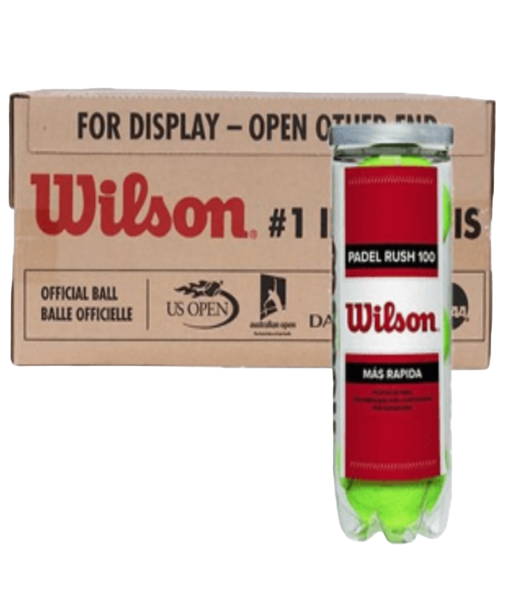 Wilson Rush 100 Balls - Box of 24 Cans - 72 Balls