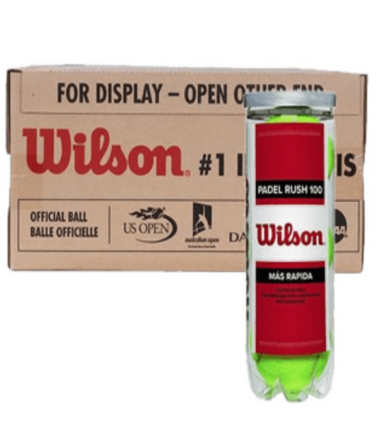 Wilson Rush 100 Balls - Box of 24 Cans - 72 Balls